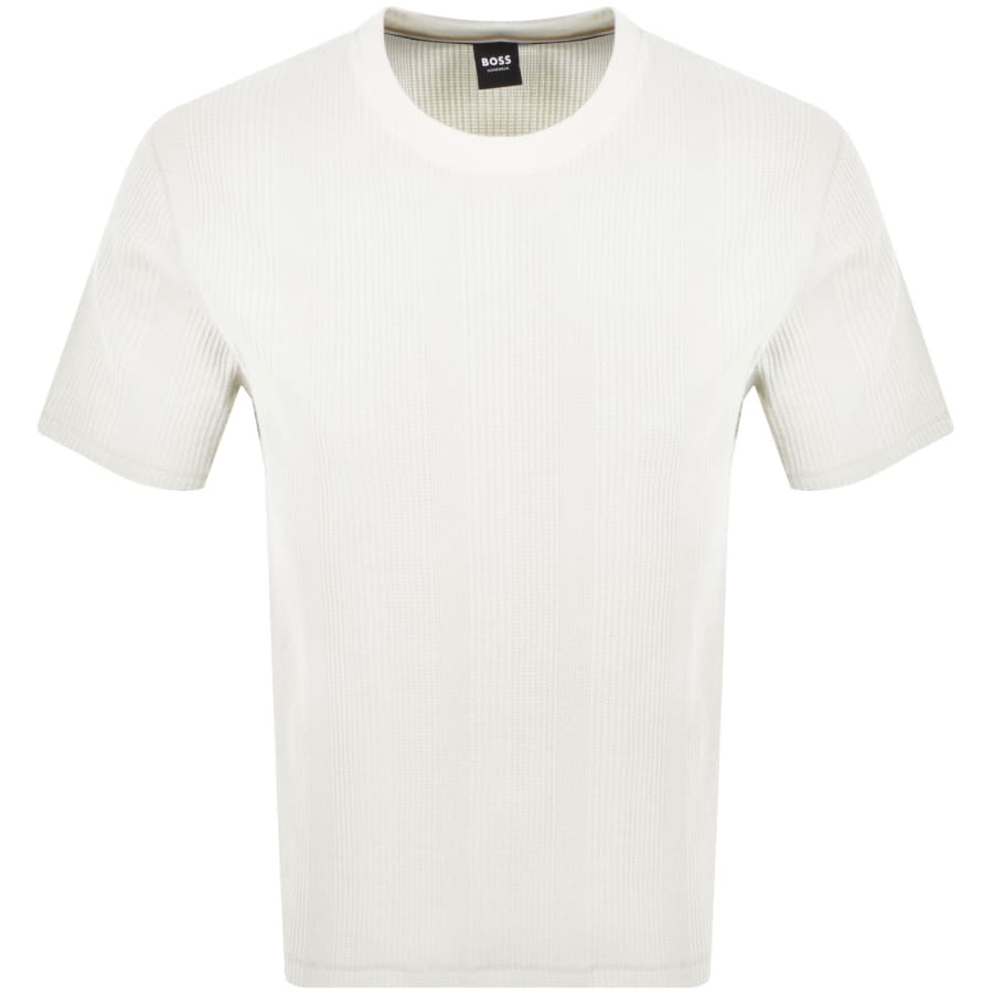 Image number 1 for BOSS Structure Logo T Shirt Cream