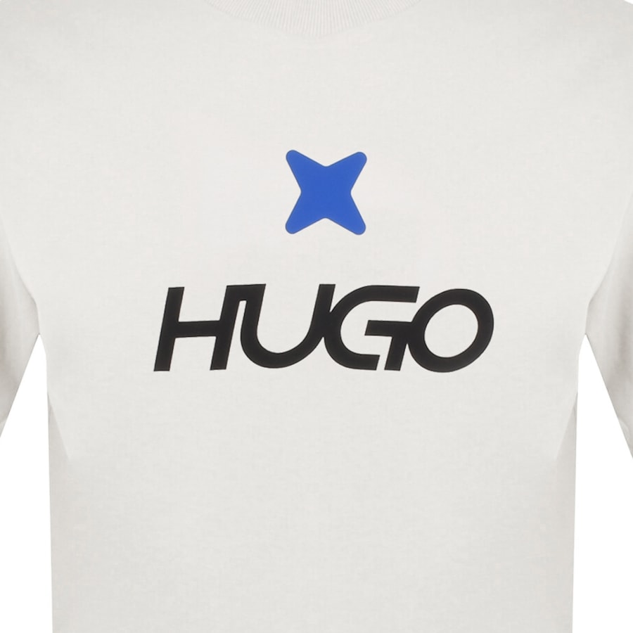 Image number 3 for HUGO Blue New Romi T Shirt Cream