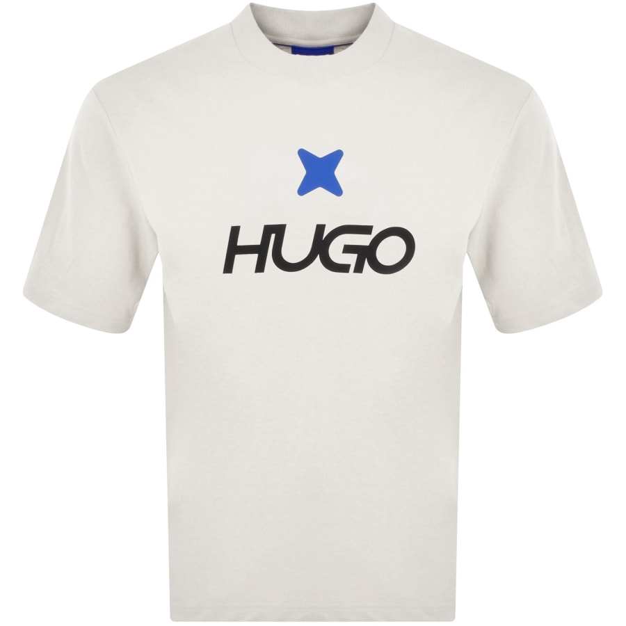 Image number 1 for HUGO Blue New Romi T Shirt Cream