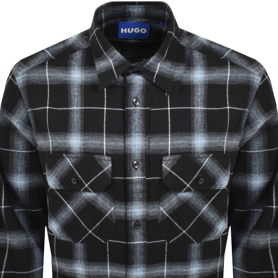 Image number 2 for HUGO Blue Ebolt Overshirt Black
