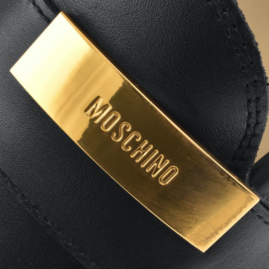 Image number 4 for Moschino Leather Driver Shoes Black