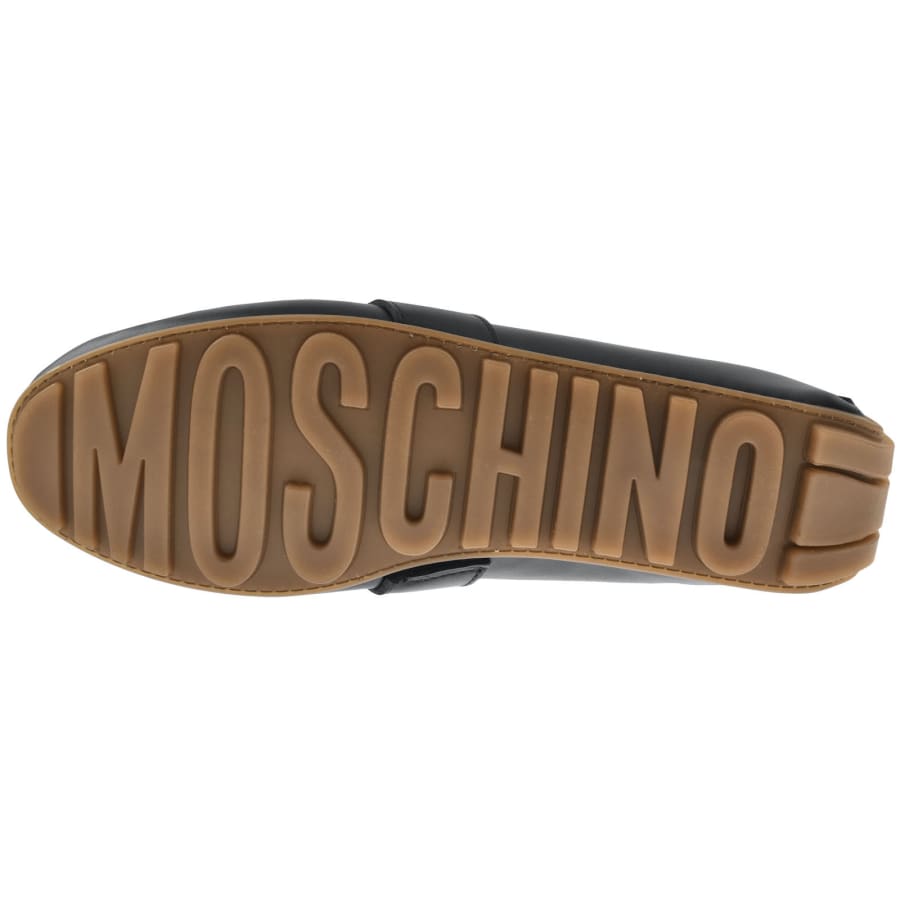 Image number 5 for Moschino Leather Driver Shoes Black