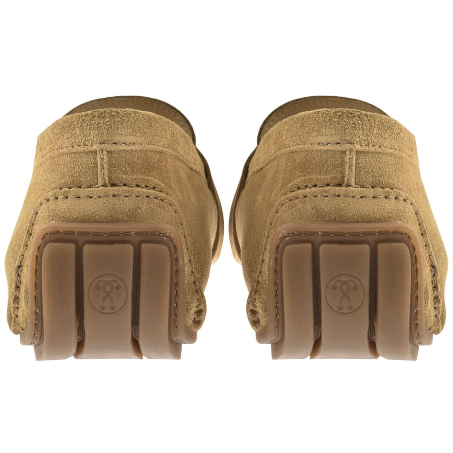 Image number 2 for Moschino Suede Driver Shoes Beige