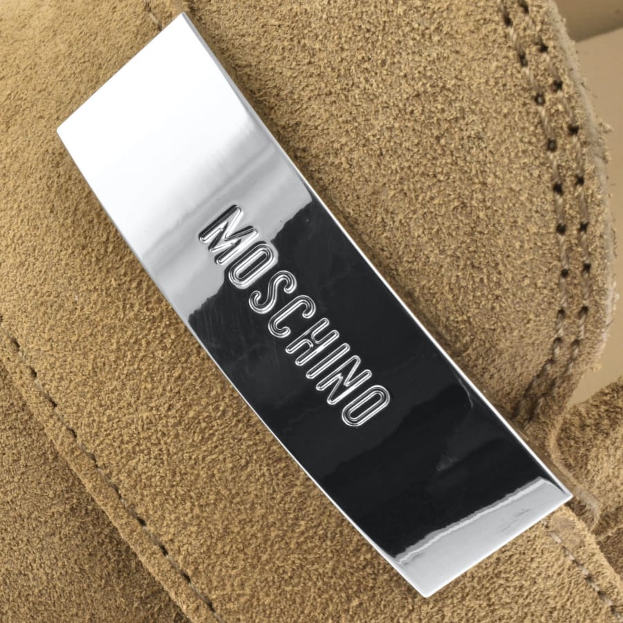 Image number 4 for Moschino Suede Driver Shoes Beige