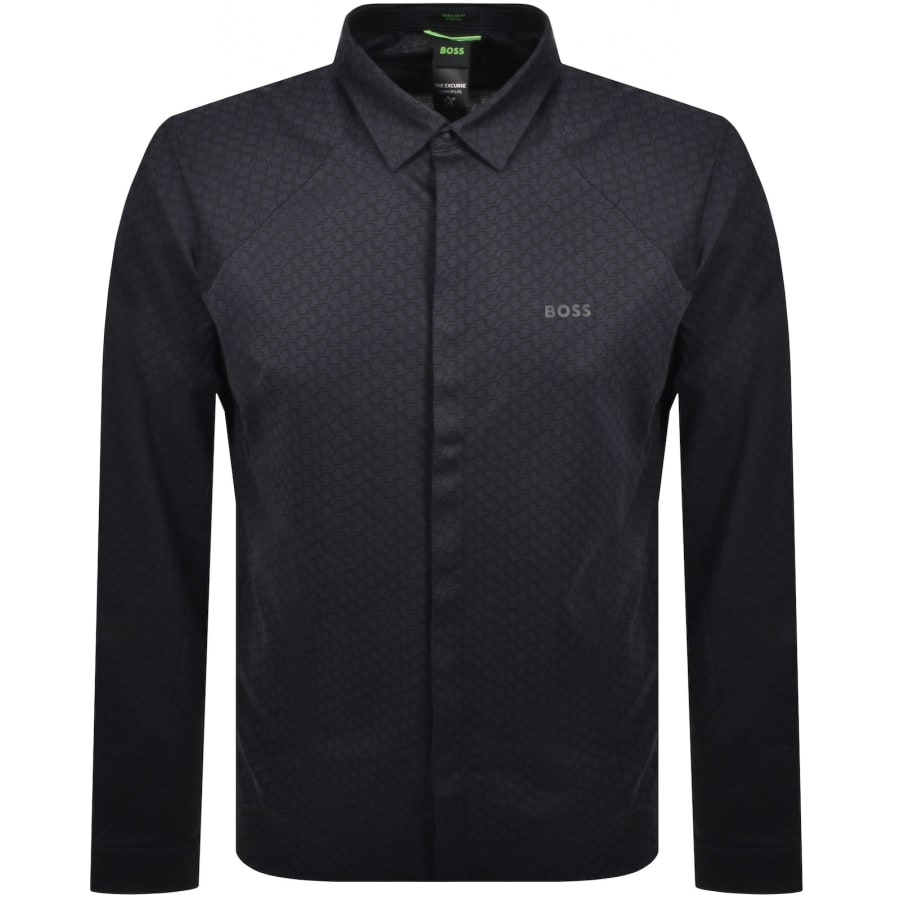 Image number 1 for BOSS B Excurse Long Sleeve Shirt Navy