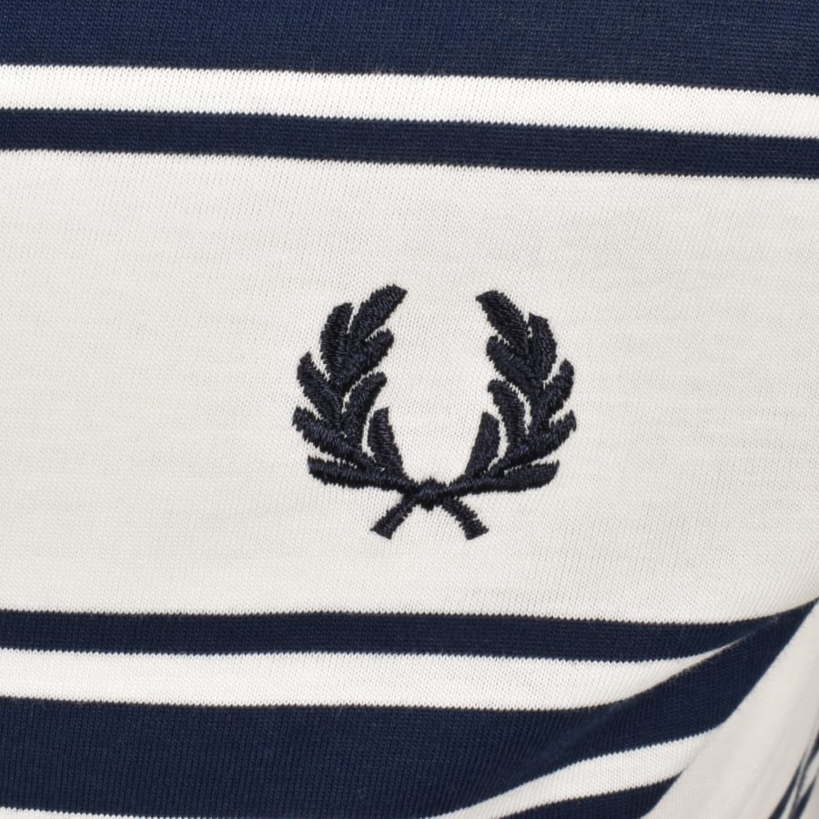 Image number 3 for Fred Perry Sport Fine Stripe T Shirt Cream