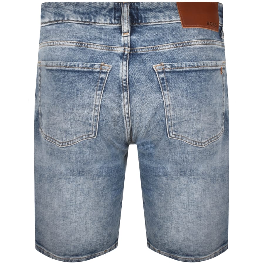 Image number 3 for BOSS Re Maine Regular Fit Denim Shorts Blue