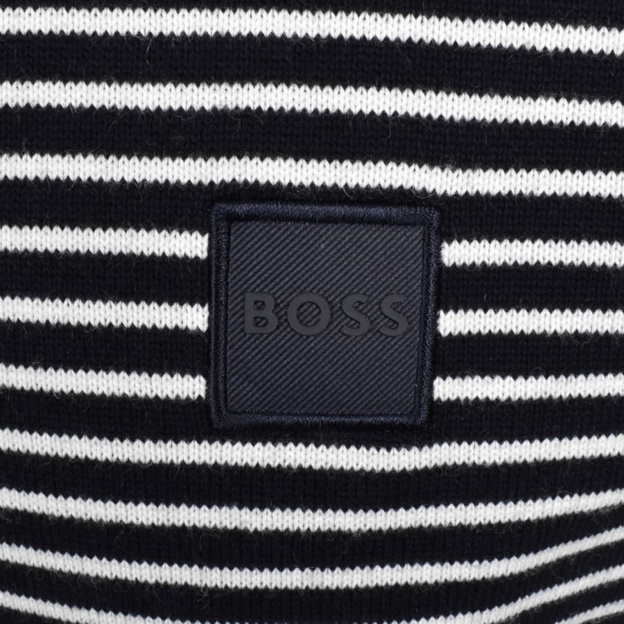 Image number 3 for BOSS Kanache Knit T Shirt Light Dark Blue