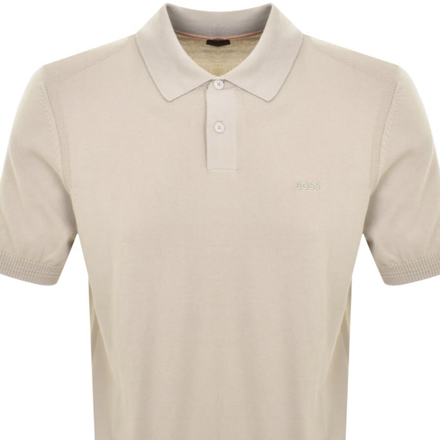 Image number 2 for BOSS Asac P Knit Polo T Shirt Beige