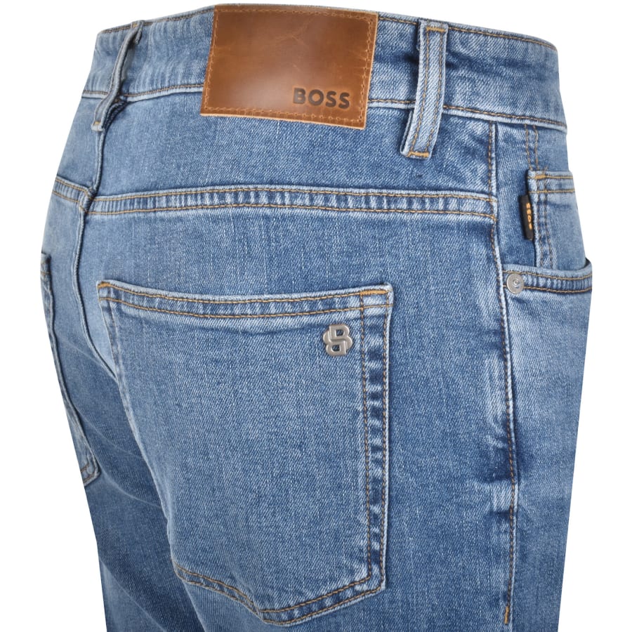 Image number 4 for BOSS Delaware Slim Fit Jeans Mid Wash Blue