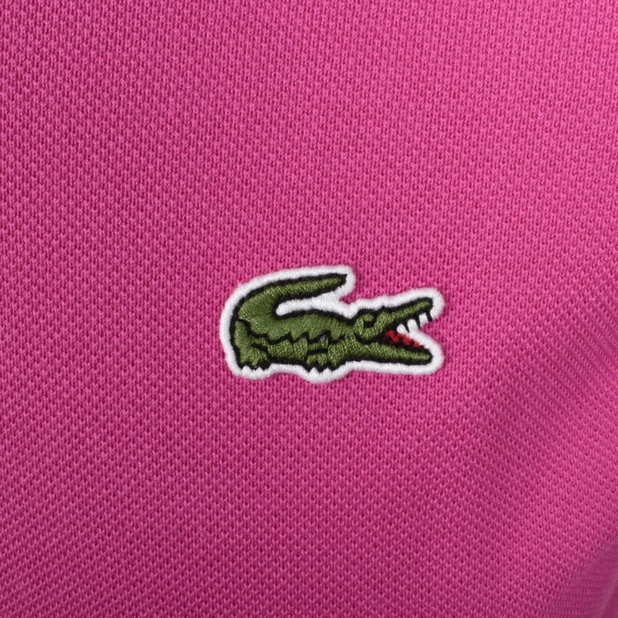 Image number 3 for Lacoste Short Sleeved Polo T Shirt Pink