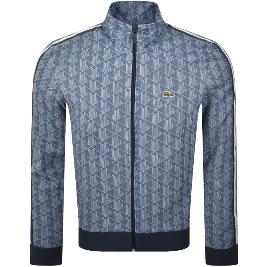 Image number 2 for Lacoste Full Zip Sweatshirt Blue