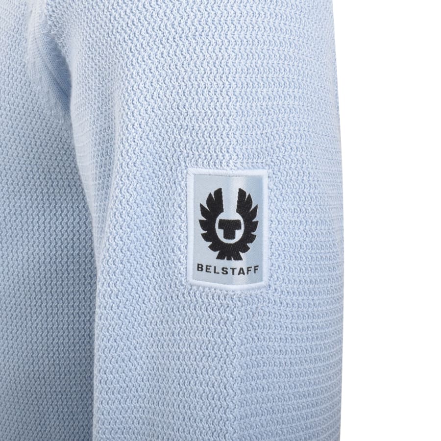 Image number 4 for Belstaff Guide Crew Neck Jumper Sky Blue