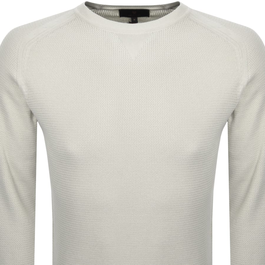 Image number 3 for Belstaff Guide Crew Neck Jumper Stone Beige