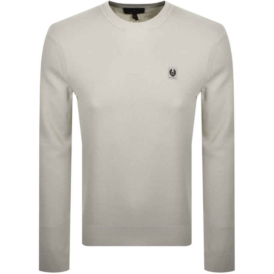 Image number 1 for Belstaff Drift Silk Blend Jumper Stone Beige
