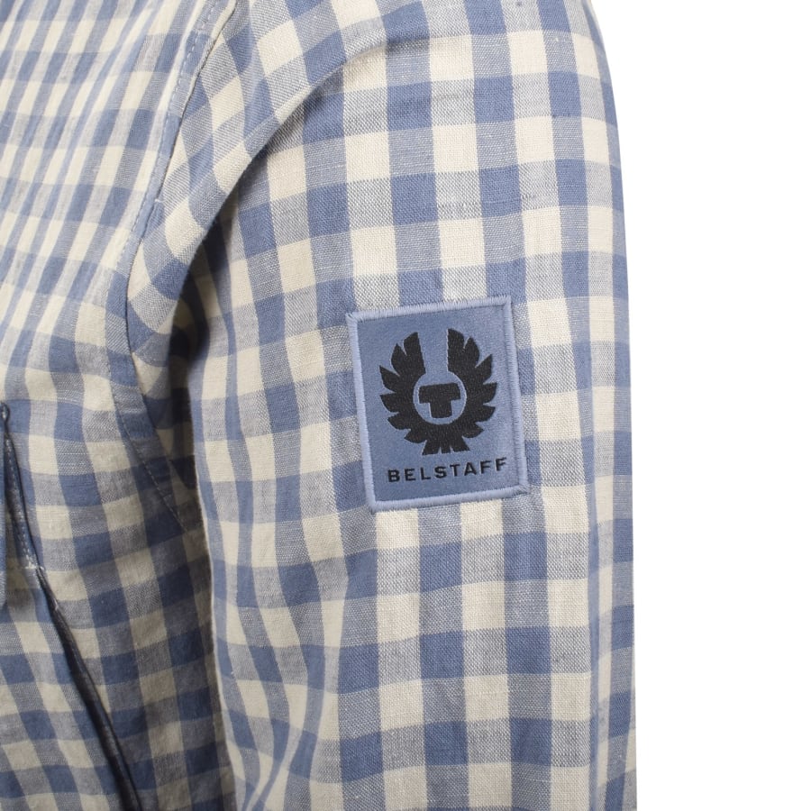 Image number 4 for Belstaff Scale Long Sleeved Shirt Blue
