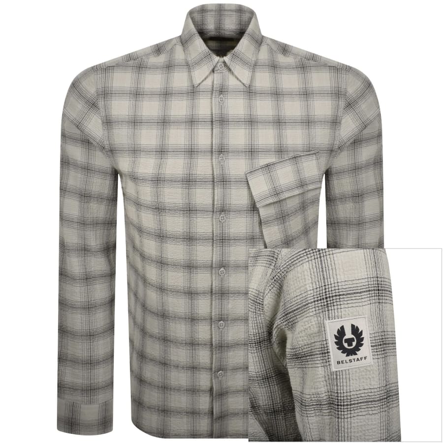 Image number 1 for Belstaff Scale Long Sleeved Shirt Grey