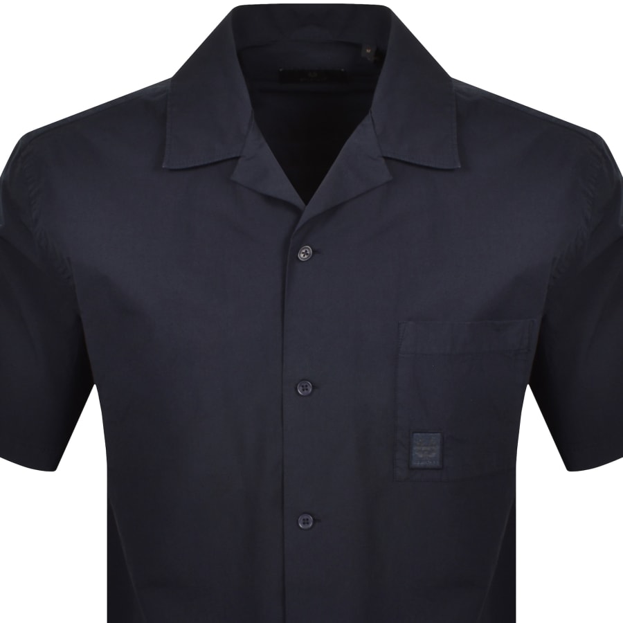 Image number 2 for Belstaff Short Sleeve Tide Shirt Navy