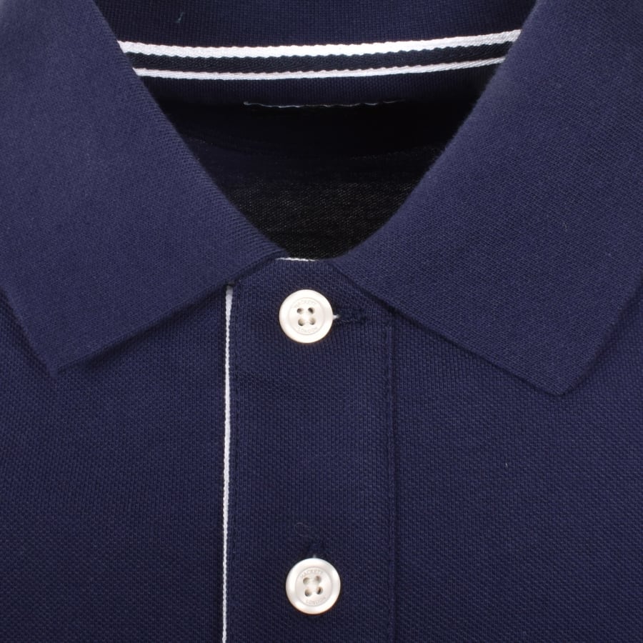 Image number 4 for Hackett Heritage Number Polo T Shirt Ink Blue