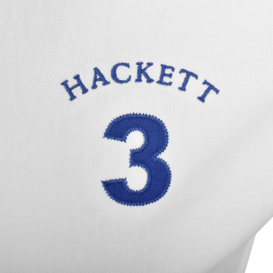 Image number 3 for Hackett Heritage Number Polo T Shirt White