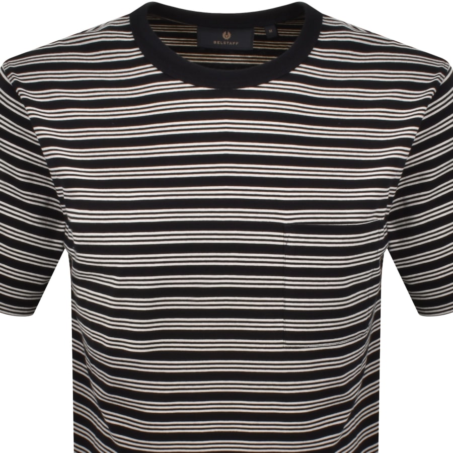 Image number 2 for Belstaff Drum Rail Stripe T Shirt Black