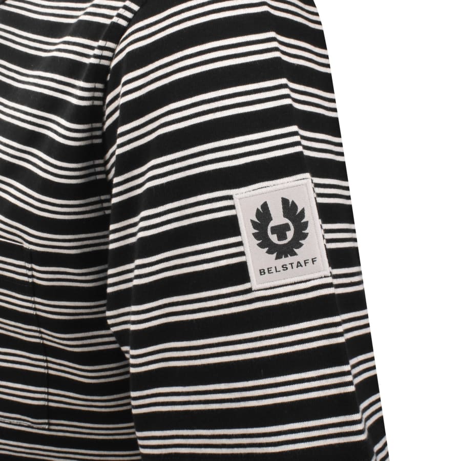 Image number 3 for Belstaff Drum Rail Stripe T Shirt Black