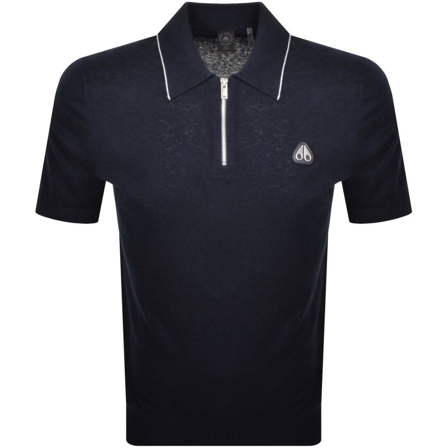 Image number 1 for Moose Knuckles Pavilion Polo T Shirt Navy
