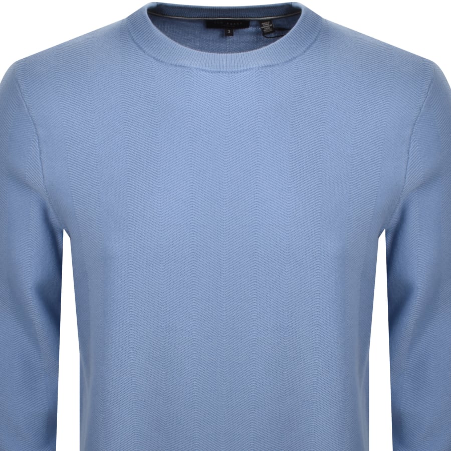 Image number 2 for Ted Baker Jamals Herringbone Sweatshirt Blue