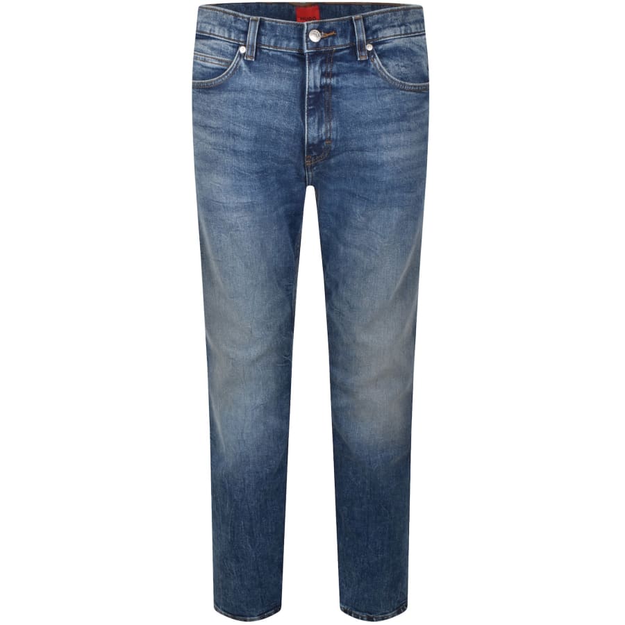 Image number 2 for HUGO 708 Slim Fit Jeans Mid Wash Blue
