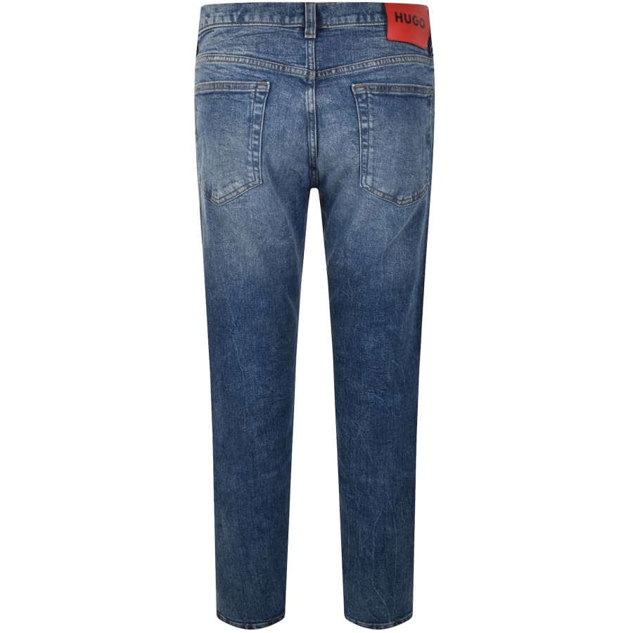 Image number 3 for HUGO 708 Slim Fit Jeans Mid Wash Blue