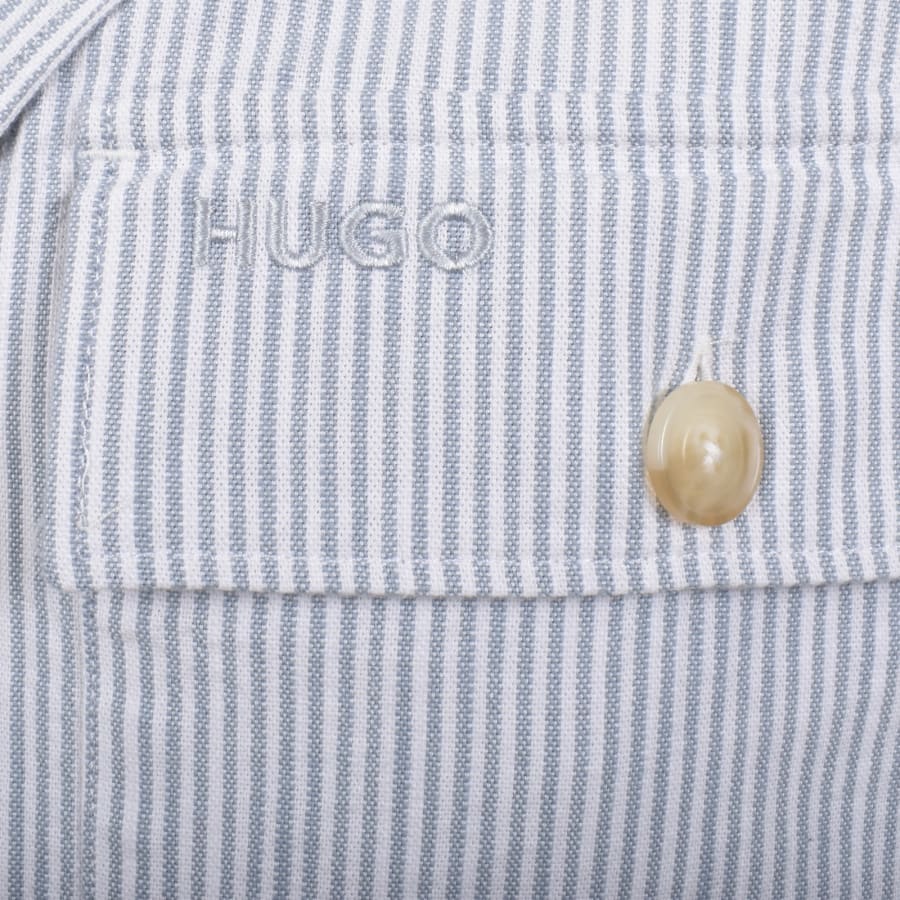 Image number 3 for HUGO Egalo Overshirt Jacket Blue