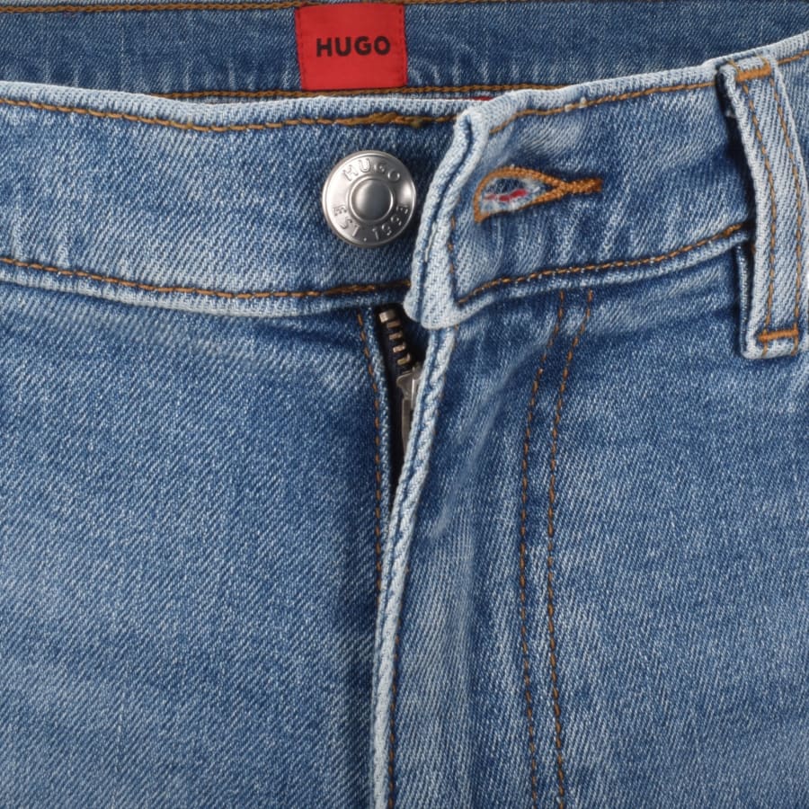 Image number 5 for HUGO 734 Extra Slim Jeans Light Wash Blue
