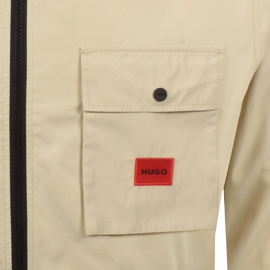 Image number 3 for HUGO Emmond Overshirt Jacket Beige