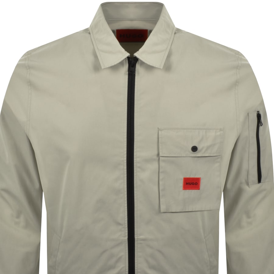 Image number 2 for HUGO Emmond Overshirt Jacket Green