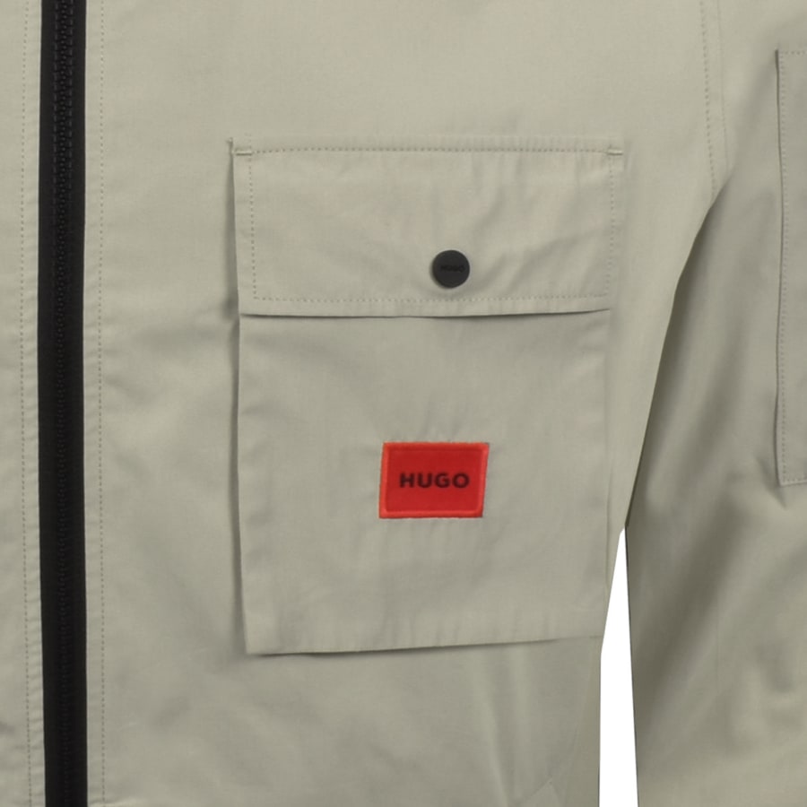 Image number 3 for HUGO Emmond Overshirt Jacket Green