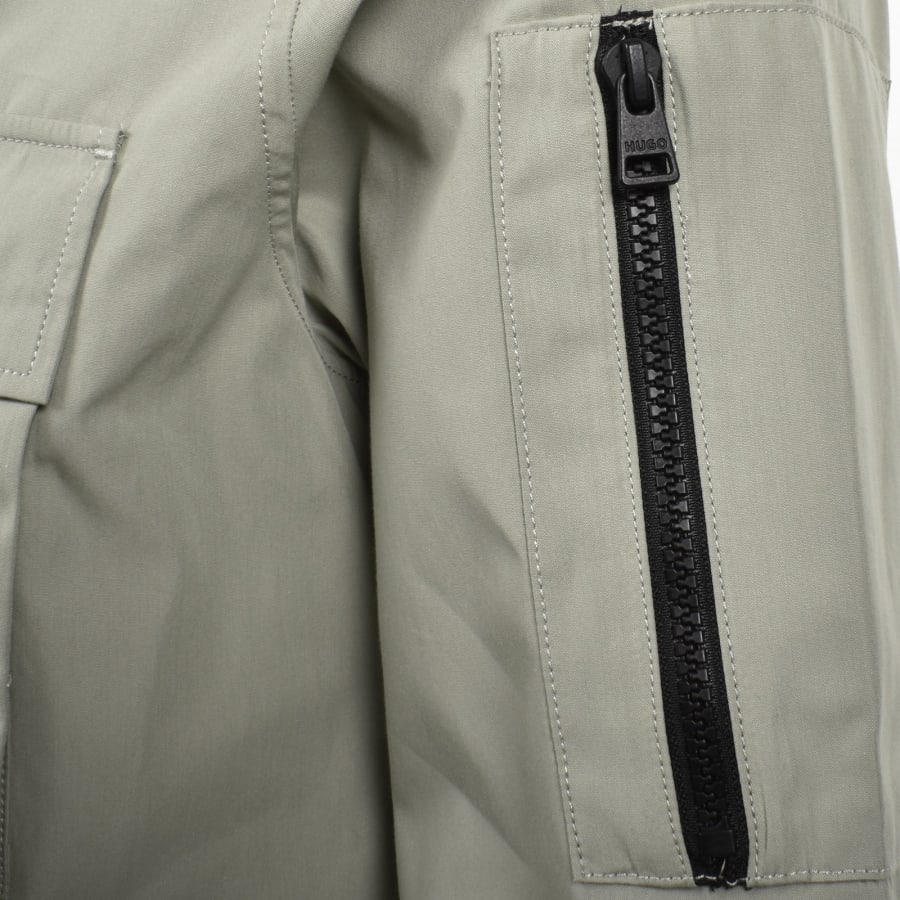 Image number 4 for HUGO Emmond Overshirt Jacket Green