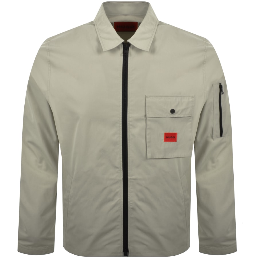 Image number 1 for HUGO Emmond Overshirt Jacket Green