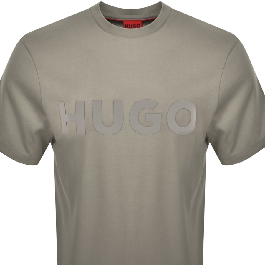 Image number 2 for HUGO Dinkee Loose Fit T Shirt Brown