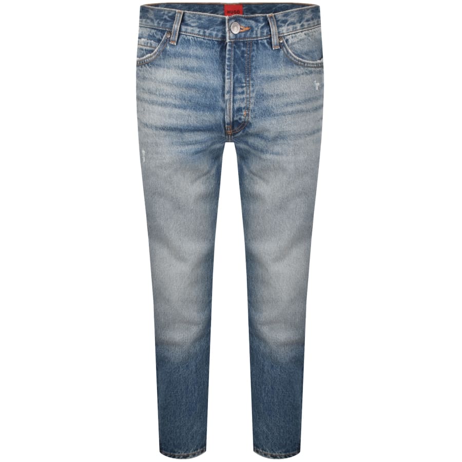 Image number 2 for HUGO 634 Tapered Fit Jeans Mid Wash Blue
