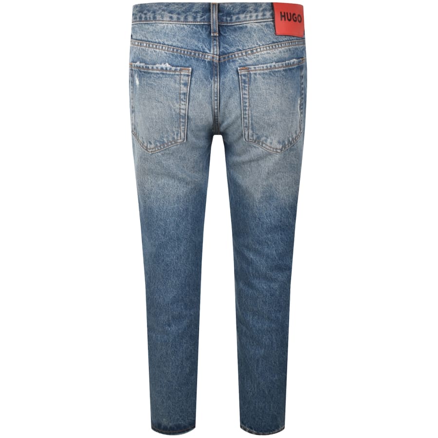 Image number 3 for HUGO 634 Tapered Fit Jeans Mid Wash Blue