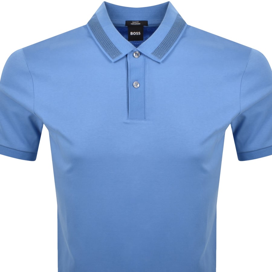 Image number 2 for BOSS H Phillipson Slim Fit Polo T Shirt Blue