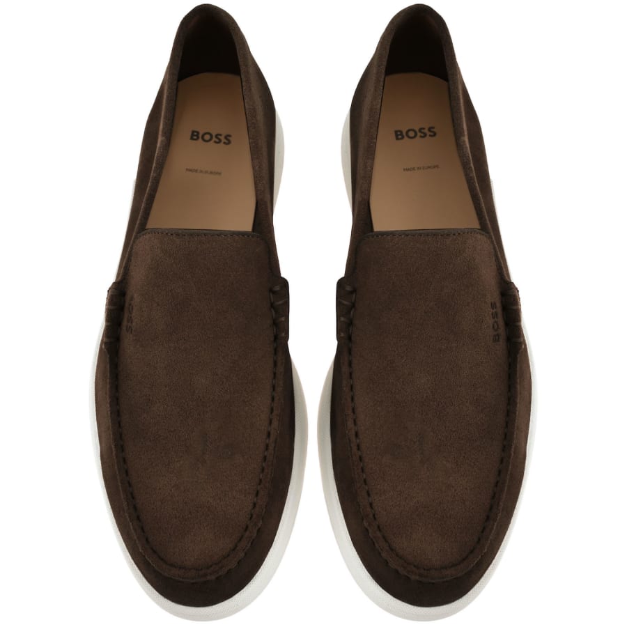 Image number 3 for BOSS Sienne Loafers Brown
