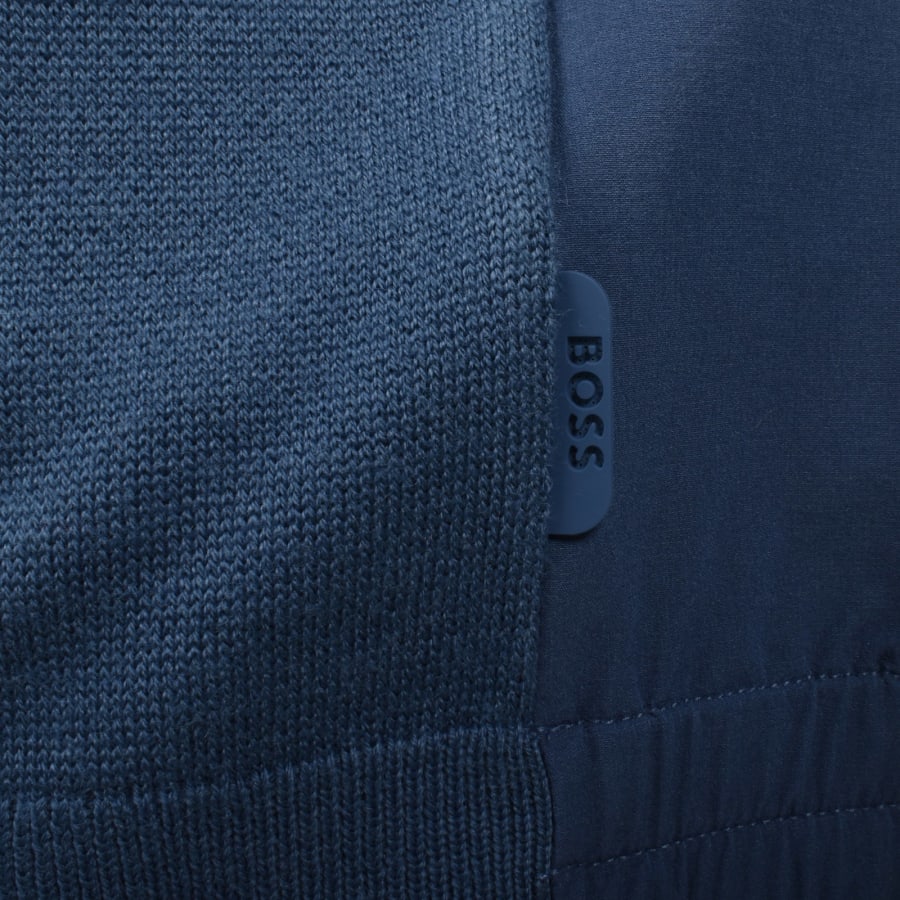 Image number 4 for BOSS P Bart Quarter Zip Jumper Blue