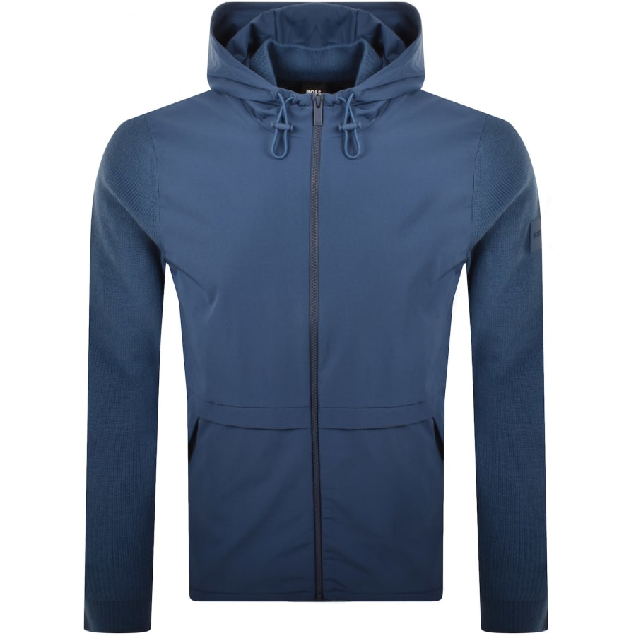 Image number 2 for BOSS P Brian Full Zip Hybrid Jumper Blue