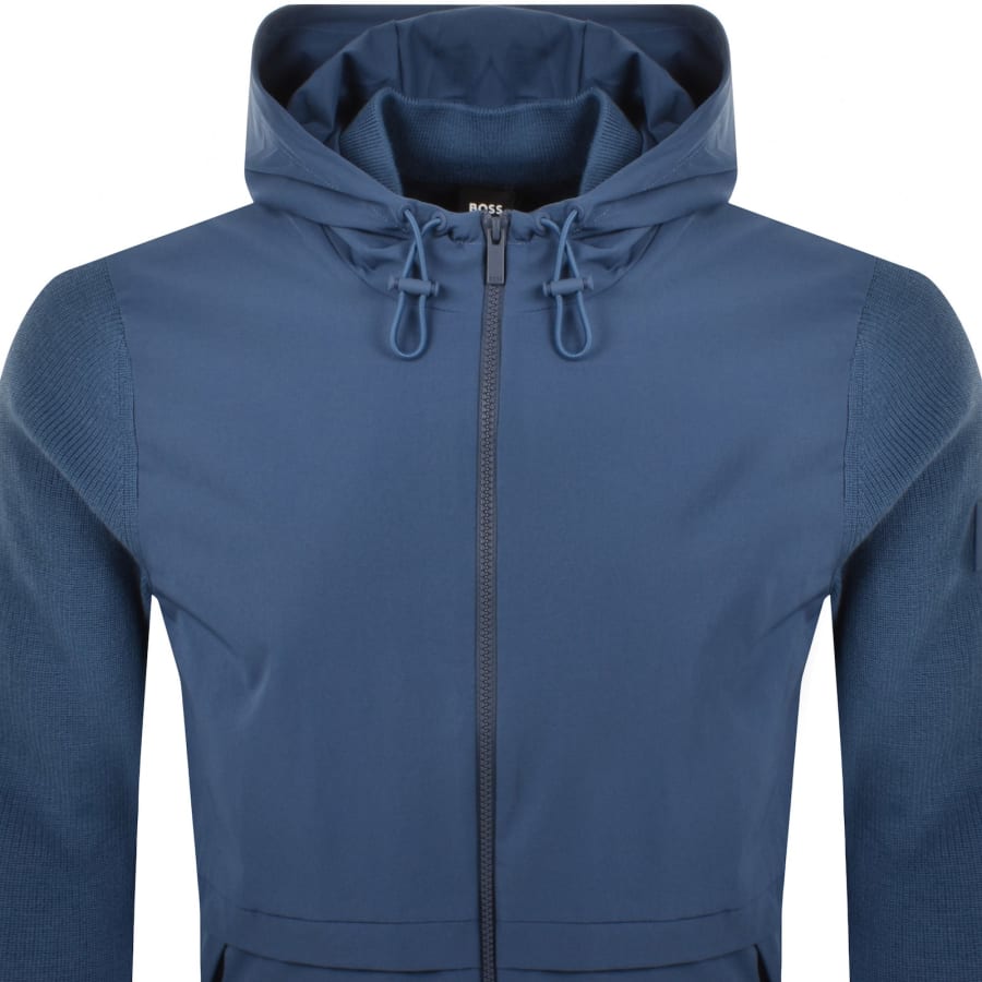 Image number 3 for BOSS P Brian Full Zip Hybrid Jumper Blue