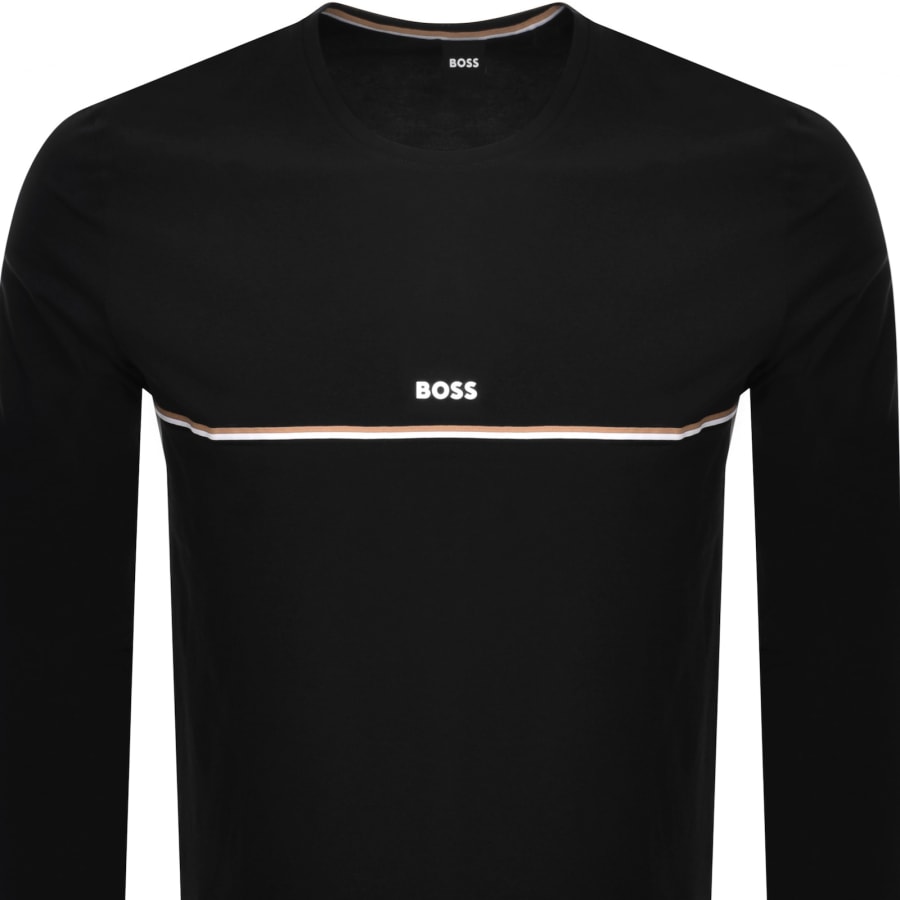 Image number 2 for BOSS Unique Long Sleeve T Shirt Black