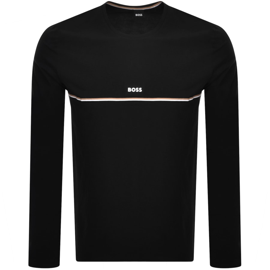 Image number 1 for BOSS Unique Long Sleeve T Shirt Black