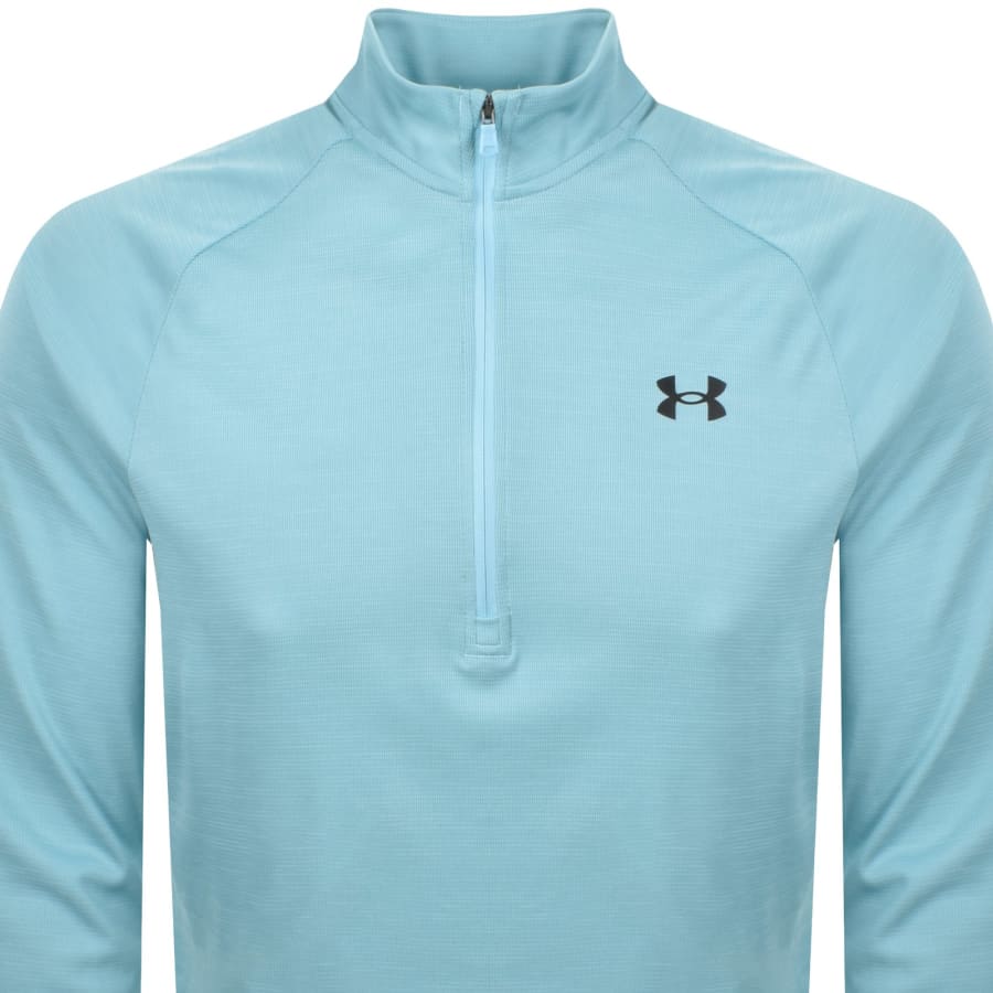 Image number 2 for Under Armour Tech Half Zip Sweatshirt Blue