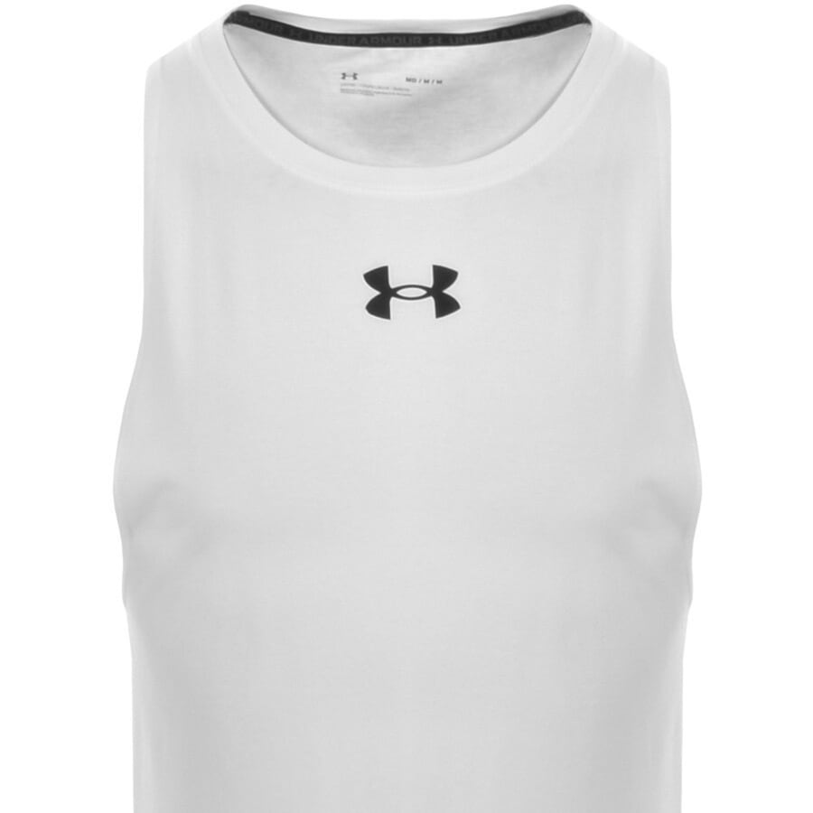 Image number 2 for Under Armour Baseline Cotton Vest White
