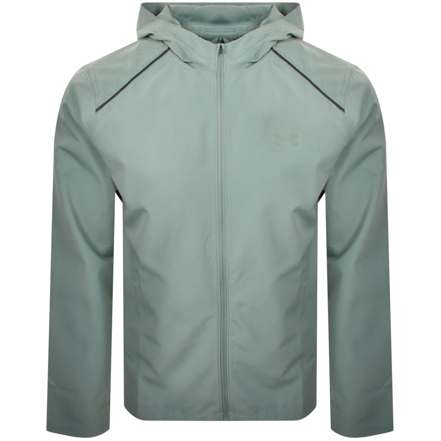 Image number 2 for Under Armour Launch Hooded Jacket Green